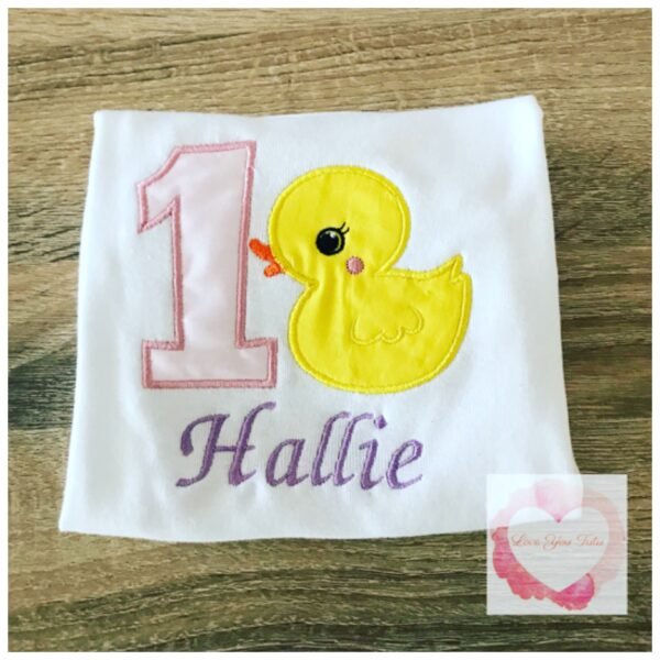 Embroidered Rubber ducky design