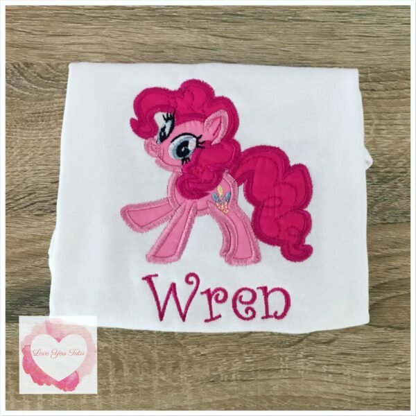 Embroidered pony design