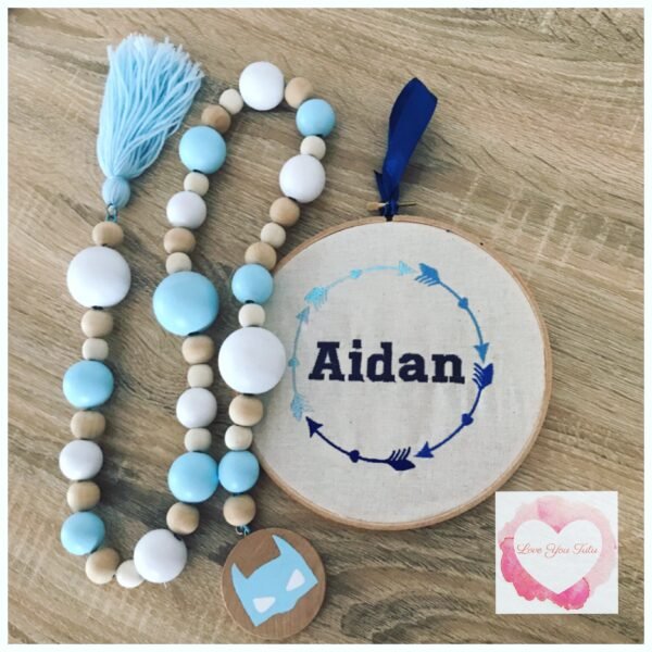 Arrow personalised embroidered hanging hoop - Image 2