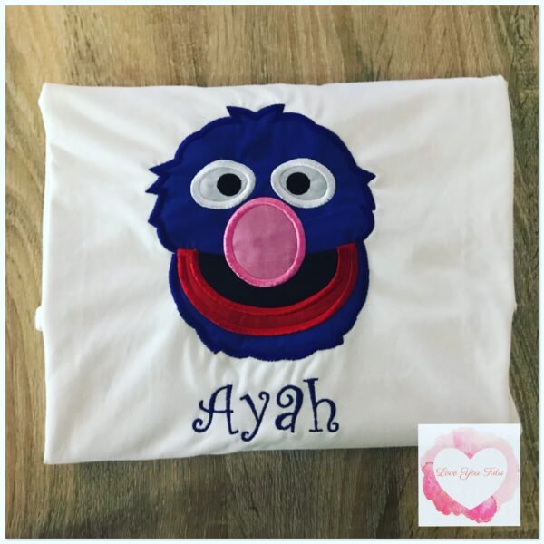 Embroidered monster design