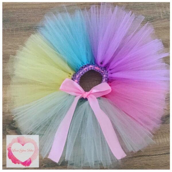 Pastel colour block short Tutu skirt