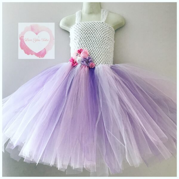 White and pastel Tutu dress