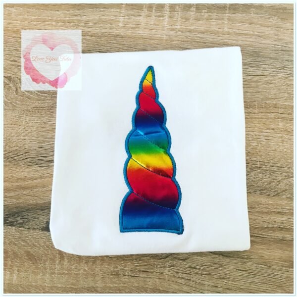 Embroidered Unicorn horn design