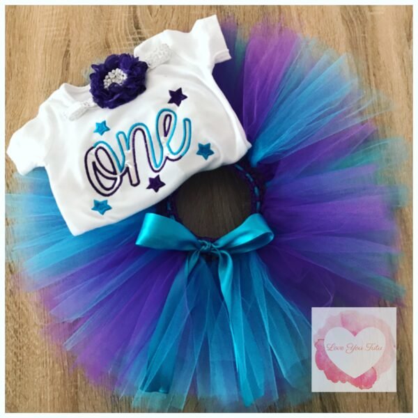 Embroidered star one tutu set