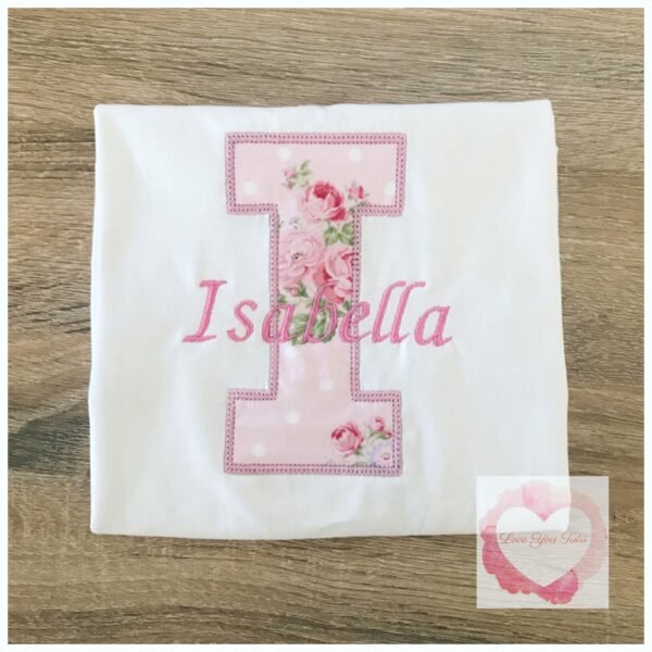 Embroidered Personalised letter design