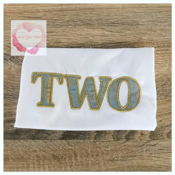Embroidered Two design