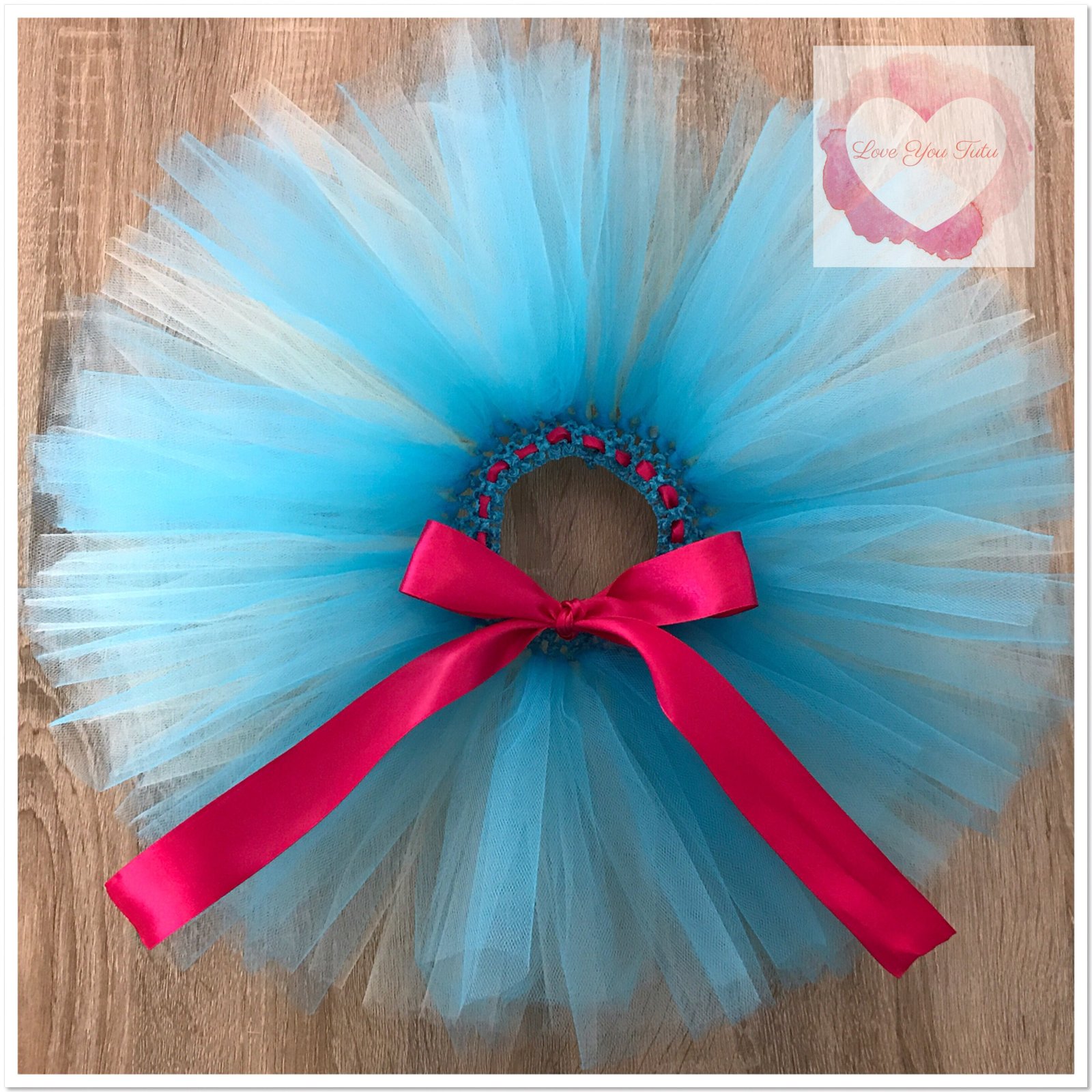 Turquoise & mint short tutu skirt
