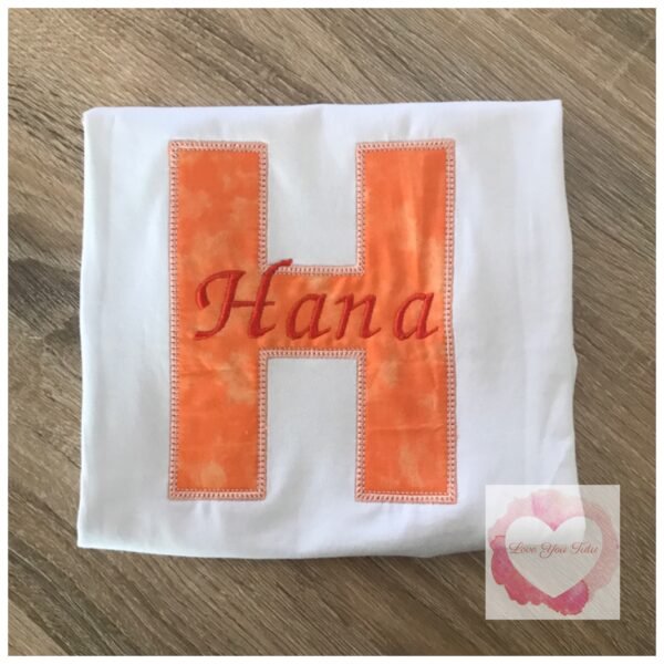 Embroidered Personalised letter design - Image 3