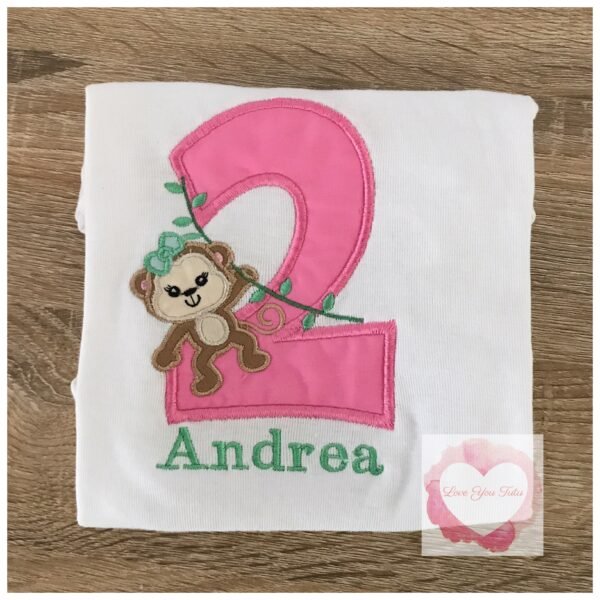 Embroidered Monkey vine design