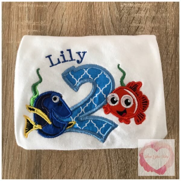 Embroidered fish design