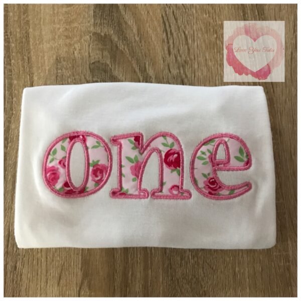 Embroidered Floral numbered design