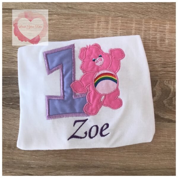 Embroidered Cheer bear design