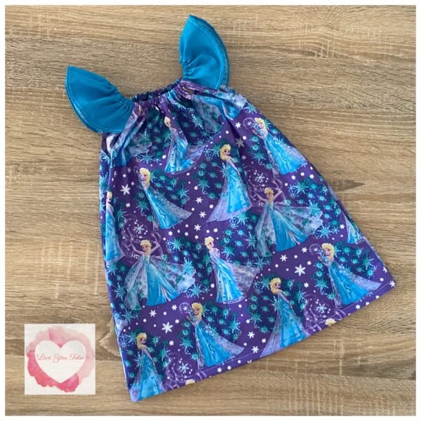 Frozen flutter sleeve dress size 1- ready to ship