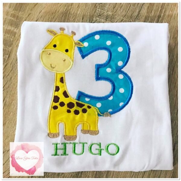 Embroidered Giraffe design
