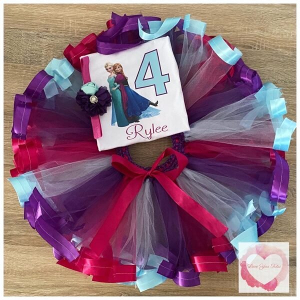 Princess ribbon trimmed tutu set