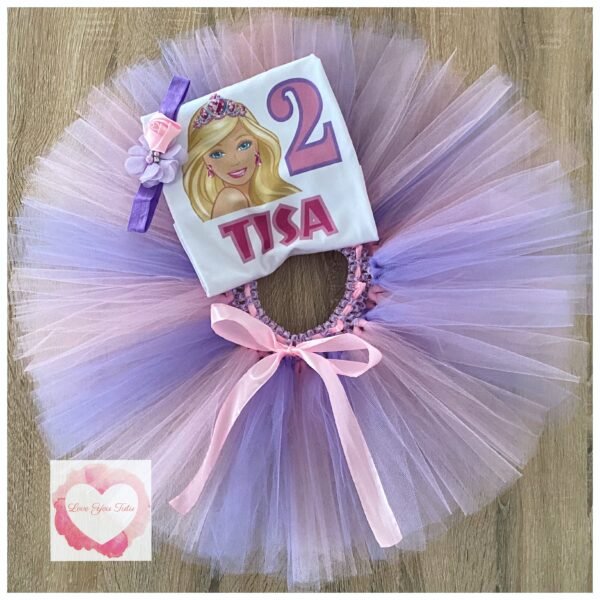 Doll pink & lavender personalised tutu set