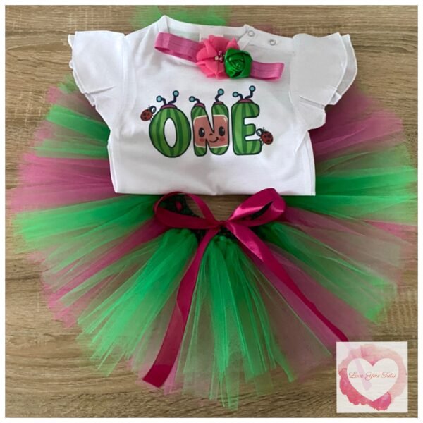 Cocomelon 1st birthday tutu set size 0 - ready to ship