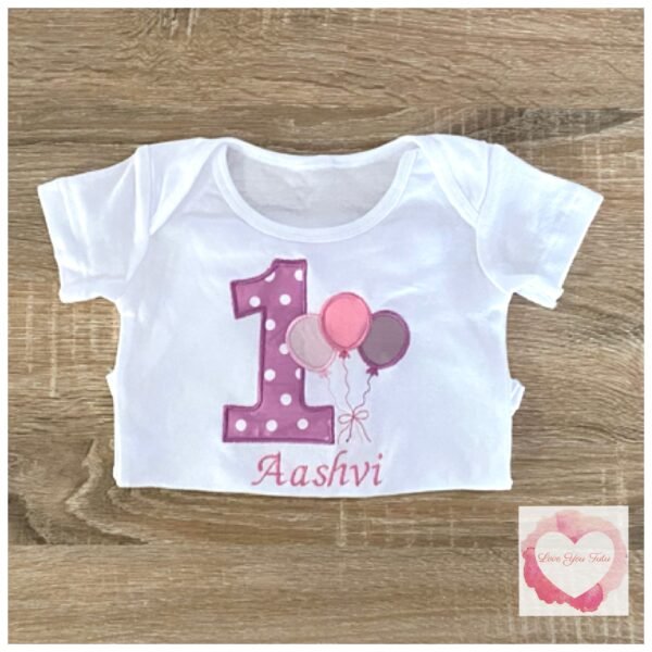 Embroidered balloon birthday design - Image 8