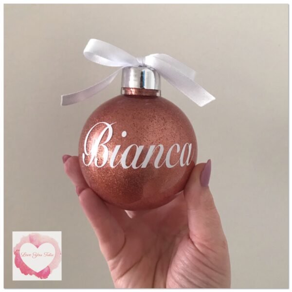 Personalised glitter Baubles - Image 6