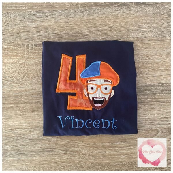 Embroidered  Blippi design