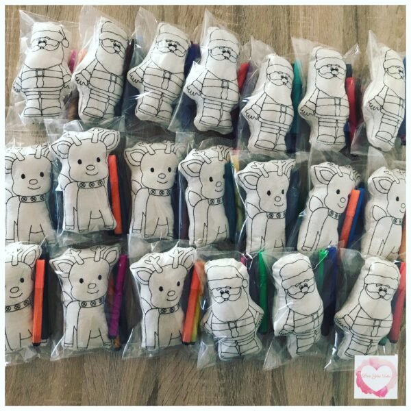 Colour it Christmas stuffies