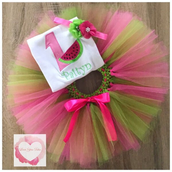 Embroidered Watermelon tutu set