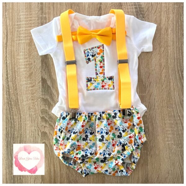 Mickey Mouse 1st birthday set size 0-ready to ship