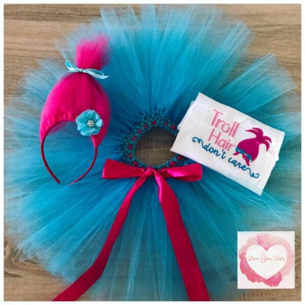 Embroidered princess tutu set