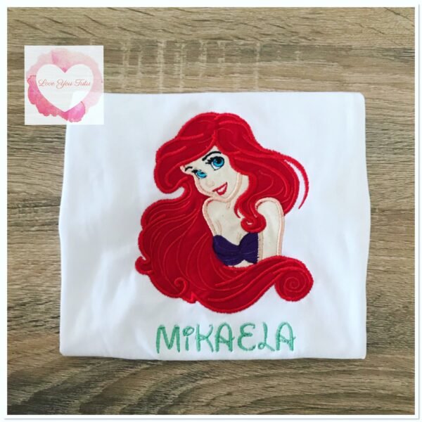 Embroidered Mermaid face mermaid design
