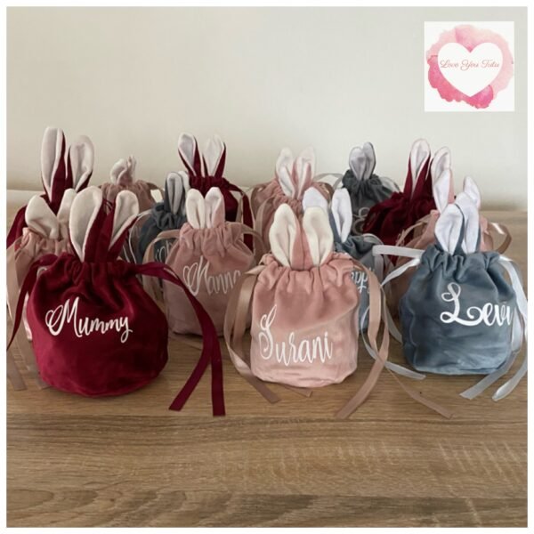 Velvet bunny bags blanks