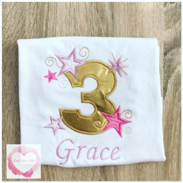 Embroidered star numbered design - Image 2