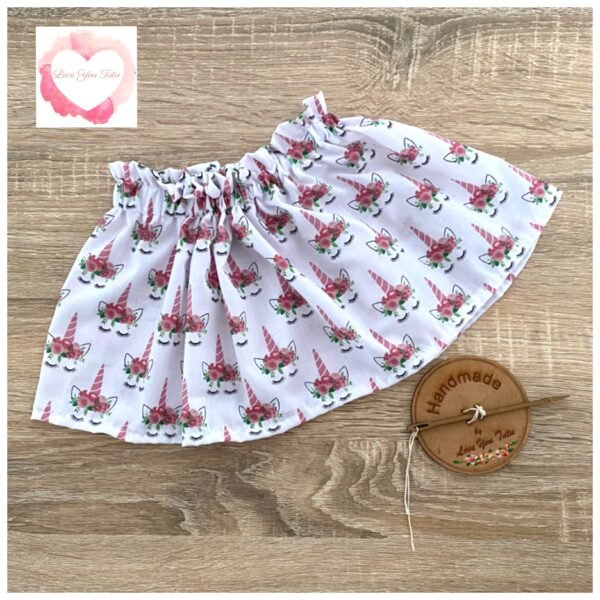 Unicorn face paperbag skirt- size 0000-000 ready to ship