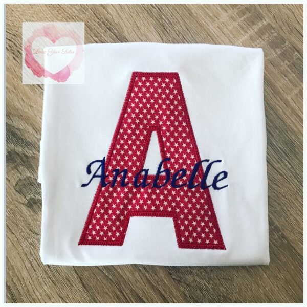 Embroidered Personalised letter design - Image 4