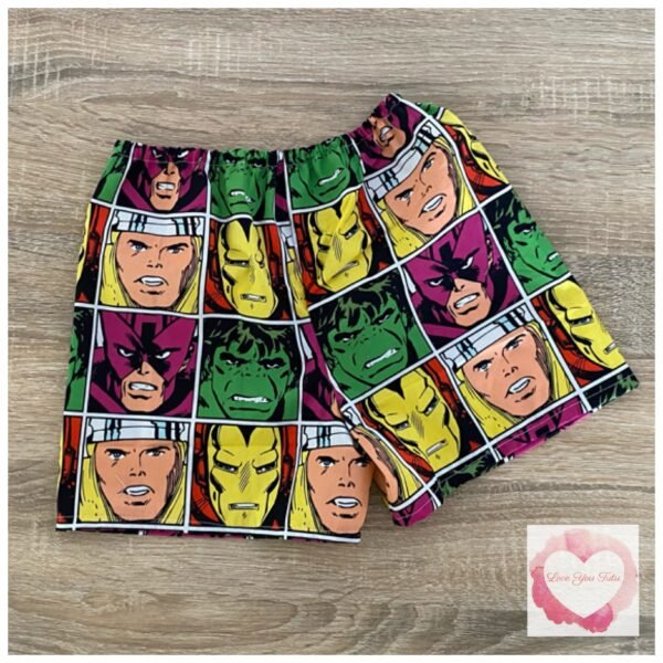 Super Hero shorts size 4- ready to ship