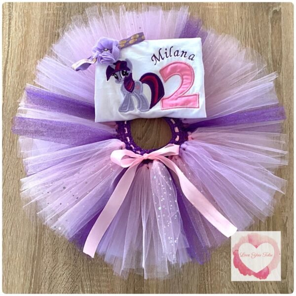 Embroidered Pony twilight tutu set