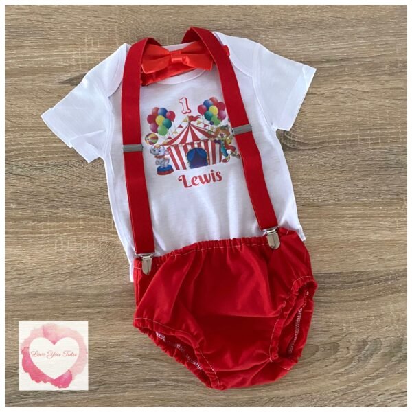 Circus 1st Birthday 3 piece set