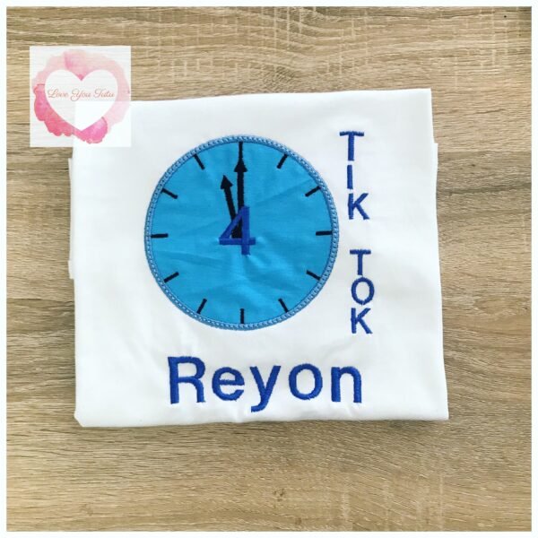 Embroidered Clock design