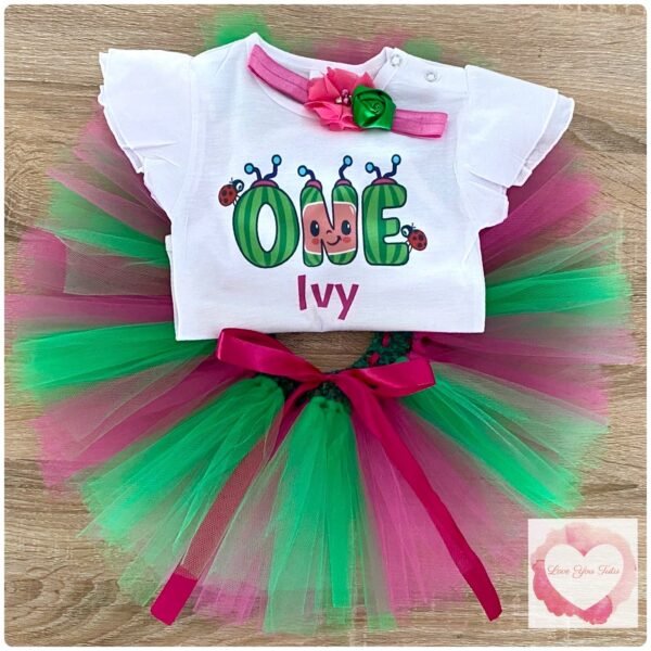 Melon one personalised tutu set