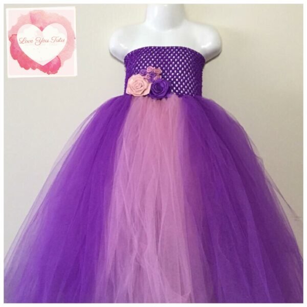 Purple and dusty pink Tutu dress - Image 2