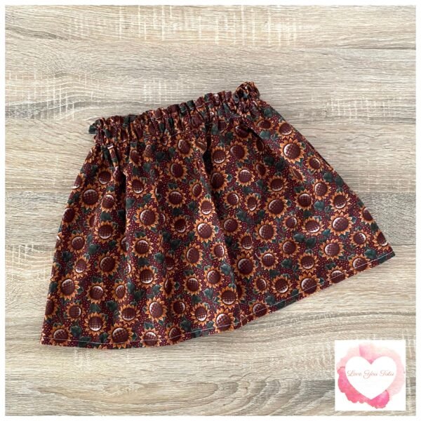 Sunflower paperbag skirt- size 5-6 -ready to ship