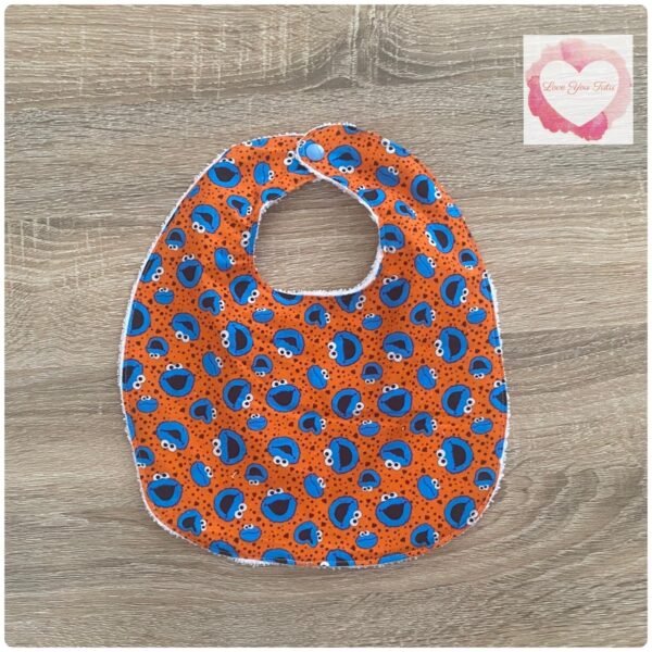 Blue Monster bib -ready to ship
