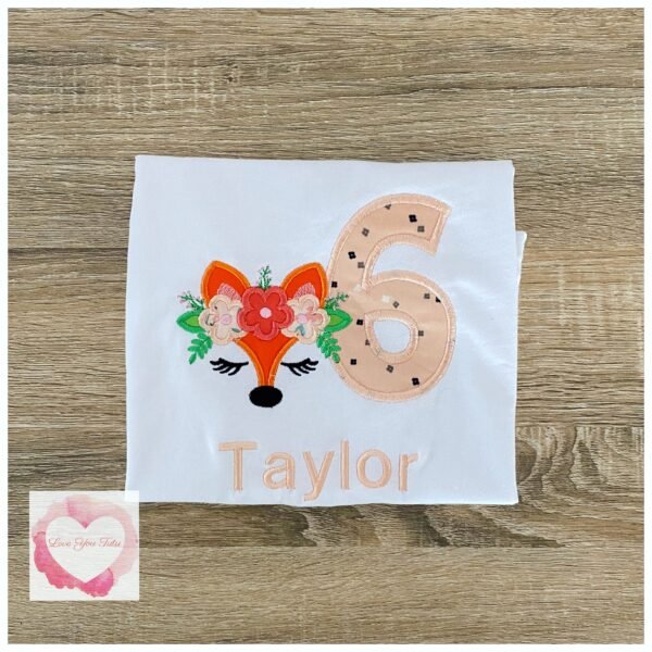 Embroidered Fox face design - Image 2