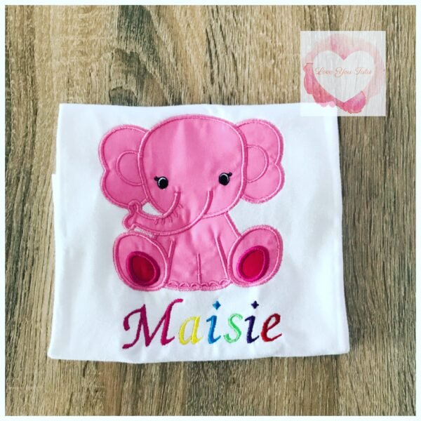 Embroidered elephant design