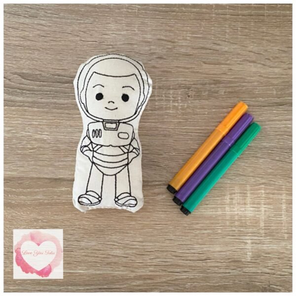 Buzz colour it stuffie- ready to ship