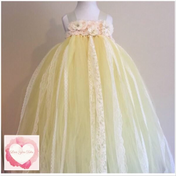 Full length tulle & lace tutu dress - Image 2