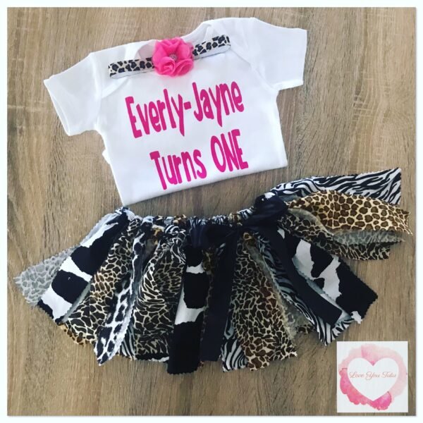 Personalised birthday shabby tutu set