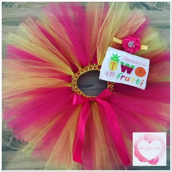 Embroidered Two-tti fruiti tutu set