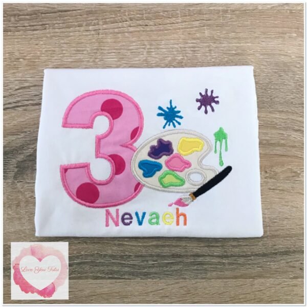 Embroidered  Paint numbered design