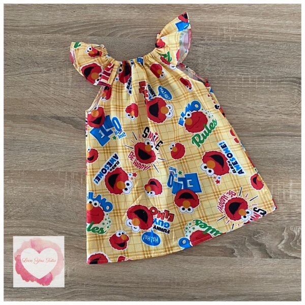 Elmo flutter sleeve dress size 1- ready to ship