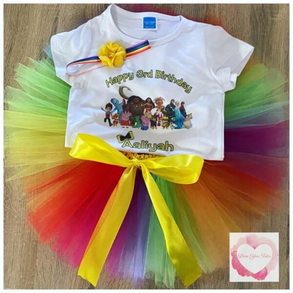 Children’s characters printed personalised tutu set